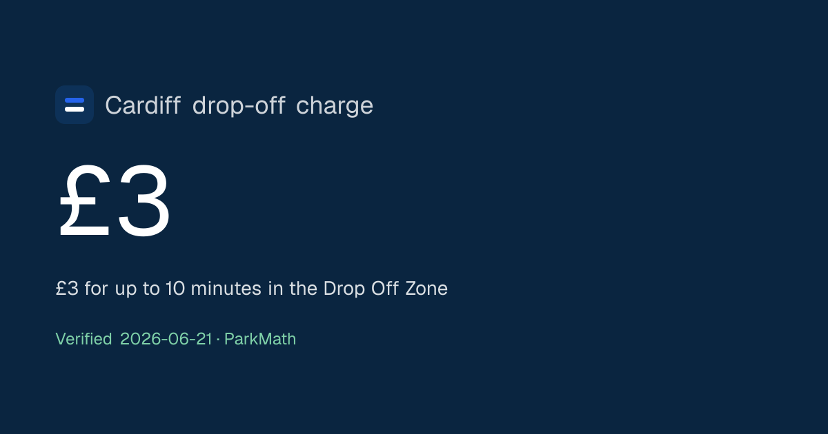 Cardiff Airport drop-off charges 2026 — £3 fee, time limit & how to ...